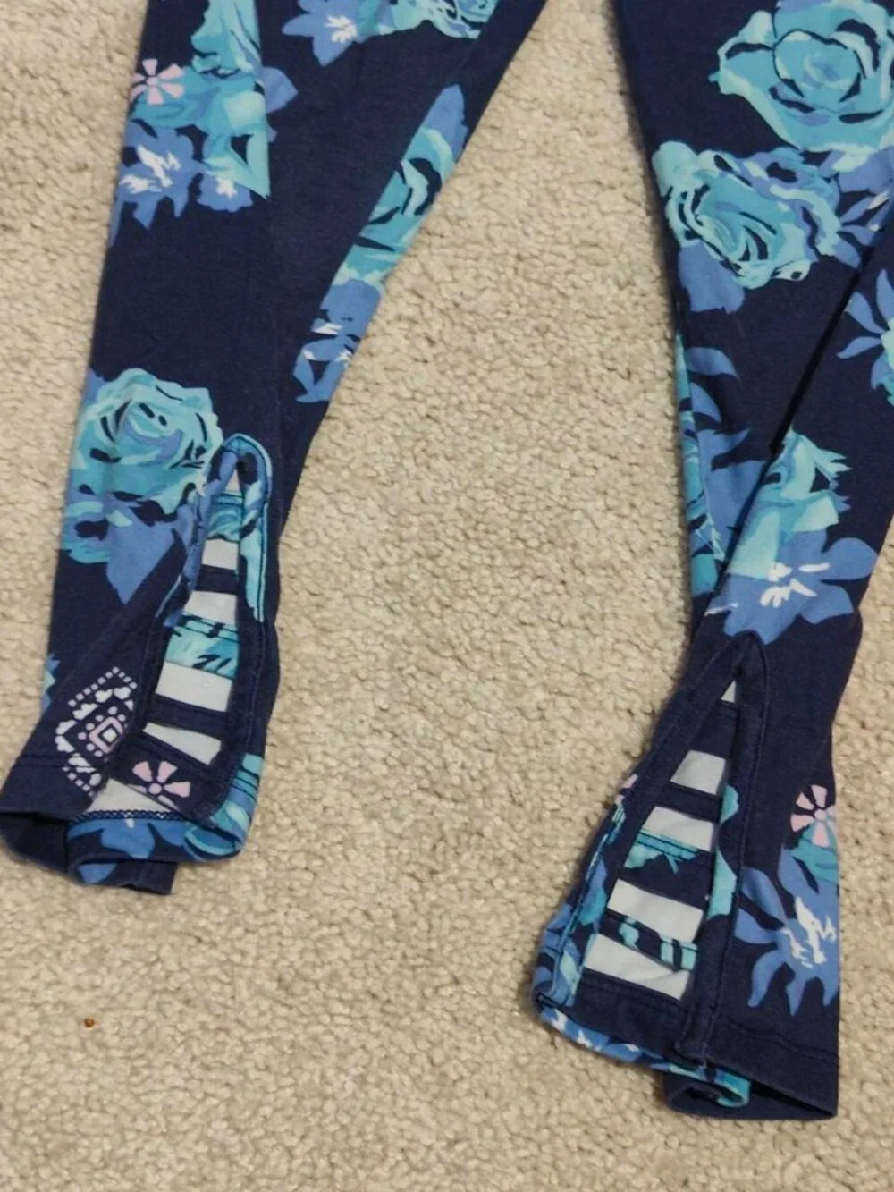 Justice Girls' Blue and Navy Leggings
